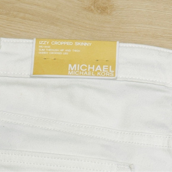 MICHAEL KORS Cropped Skinny White Jeans Sz 10 NWT - Picture 6 of 11